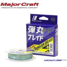 Шнур Major Craft Dangan Braid X8 #2,0 размотка 200м разноцветный